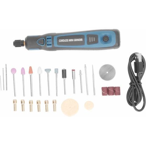 Outil rotatif sans fil 3 vitesses : stylo broyeur électrique pour ponçage, perçage, polissage, gravure et projets de bricolage