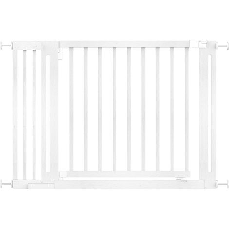 Safetots Wooden Elegance Gate, White, 115cm - 123cm, Pressure Fit Safety Gate, 73cm Extra Wide Doorway, Easy Installation
