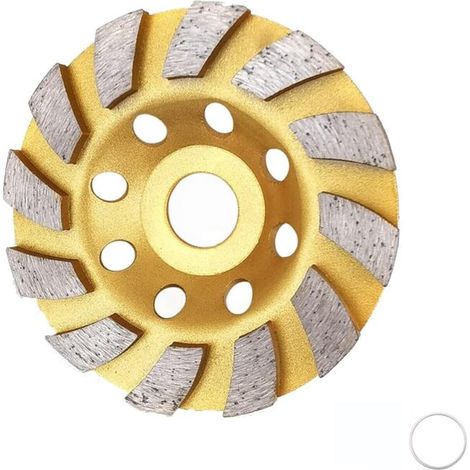 Disque à meuler diamanté pour béton 115 mm pour le polissage et le nettoyage des surfaces en pierre, béton, marbre, roche et granit, meuleuse d'angle (1/5)