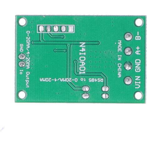 N4IOA01 Module convertisseur numérique-analogique (CNA) Modbus RTU pour automates programmables et instruments de mesure, générateur de signal de courant 12 V CC RS485 vers 4-20 mA/0-20 mA. (1/5)