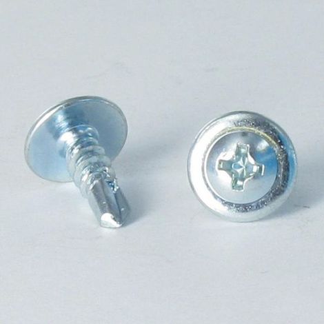Vis autoperceuse Tête ronde large Phillips Sans Cranté 4.8X45 Acier zingué-30 pièces