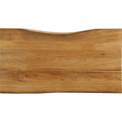 Dessus de table-Plateau de table de remplacement 100x60x3,8 cm bord vivant bois massif manguier 556532 (1/5)