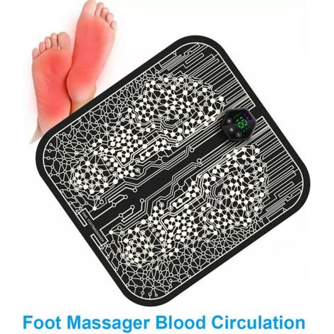 Tapis de massage pieds EMS - - 6 modes réglables - 19 intensités - Physiothérapie pieds (1/5)
