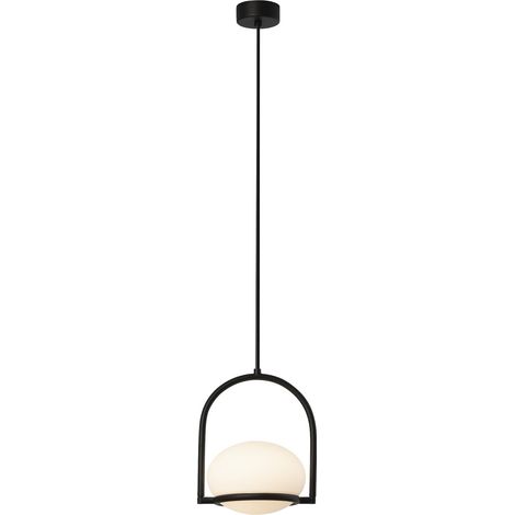 LedsC4 Coco - Lámpara Colgante de Techo LED 9W. Diámetro 17.5cm. Estructura de Acero. Color Negro (1/4)