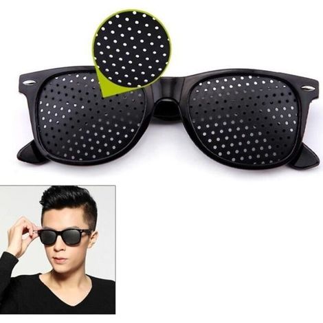 Lunettes à Trous Améliorer Vue Trame Sténopé Vision Microorifice Yeux Protecteur (1/4)