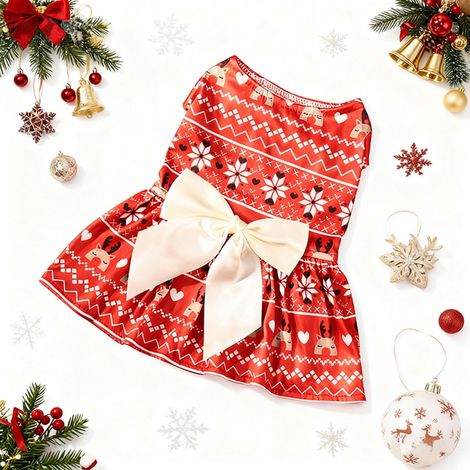 Jupe Pour Chien - Vêtement Festif Pour Chiens - Motifs Noël Et Nouvel An - Taille Unique - 1 Pièce (1/5)