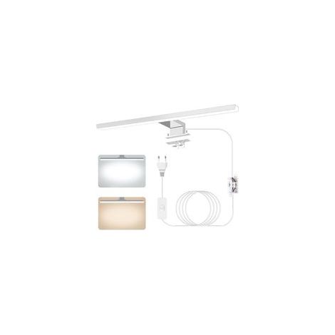 Lampe Miroir Salle de Bain Moderne à LED, 4000K 6000K Température Bicolore, 40cm 12W IP44 Applique Murale Salle Bain en Aluminium avec Interrupteur Câblage, Applique Maquillage Eclaira (1/5)