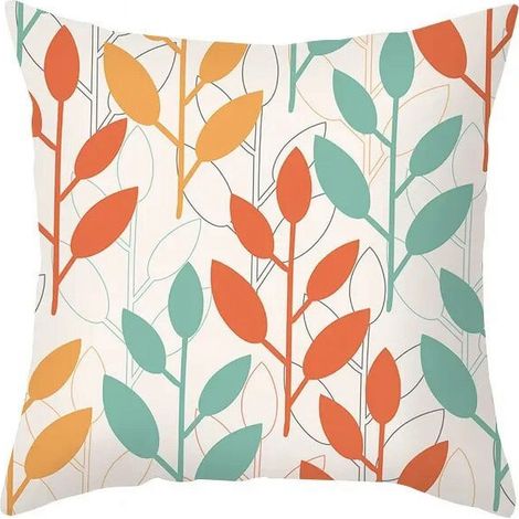 Taie D'oreiller Coton Linen - 40x40 cm - Motif Double Face - Pour Canapé Lit Chaise Bureau Extérieur - 1 Pièce (1/5)