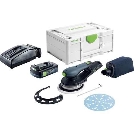 Festool ETSC 2 150-Basic Ponceuse excentrique sans fil 18 V 150 mm Brushless + 1x batterie 3,0 Ah + chargeur + Systainer