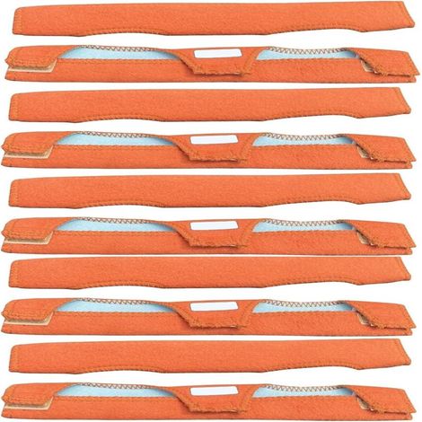10 Kappen mit saugfähigem Gürtel, Sicherheitsverschluss, Luftkissen, Schwammfutter, atmungsaktiv, saugfähig und ideal für den Sommer (orange).