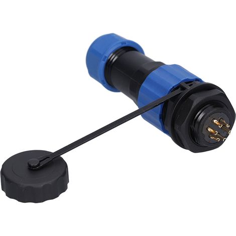 SP16 rear nut, IP68 waterproof aviation plug and socket rear nut, multi-core welded male and female mating terminal, 250V 5A (SD16 rear nut), 6-core. (1/5)