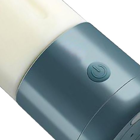 Mixeur à jus portable, gobelet mixeur sans fil USB rechargeable, mini presse-agrumes électrique domestique, bleu rétro, lame double. (1/5)