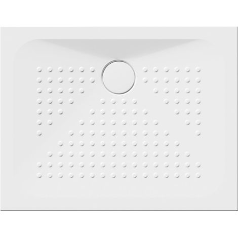 Receveur de douche rectangulaire en céramique 90x70x4cm, blanc ExtraGlaze