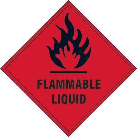Scan Flammable Liquid - Self Adhesive Vinyl Sign 100 x 100mm SCA1850S (1/3)