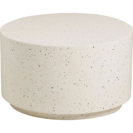 Table basse ronde en effet terrazzo ø70cm - Beige - Bonnie
