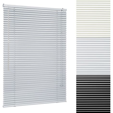 Sekey Alu Jalousie ohne Bohren Klemmfix Jalousette freihängend - 25mm Alu-Lamellen, Silber, 60 x 160 cm