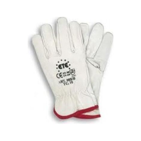 Gants de travail Ariete en cuir fleur de vachette taille 8 couleur blanc