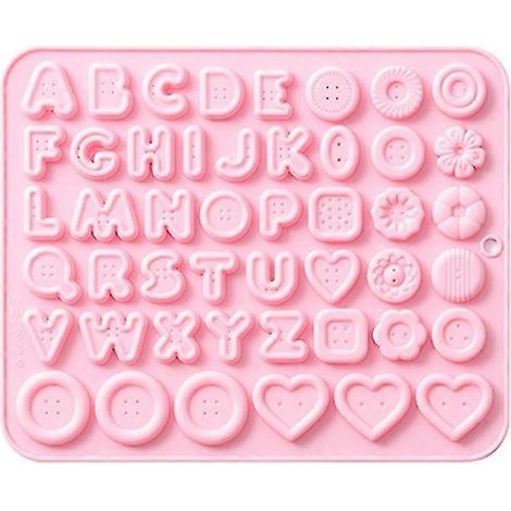 Schokoladenformen aus Silikon in Form von Buchstabenknöpfen. Ein ideales Geschenk für Kinder. Einfach zu verwendende Form. (1/5)