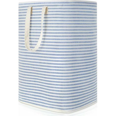 72L Panier à Linge Sale Pliable Imperméable en Tissu avec Une Grande Capacité, Bleu (1/5)