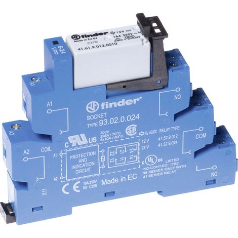 Finder 38.01.7.024.0050 Koppelrelais 24 V/DC 16 A 1 Wechsler 1 St.