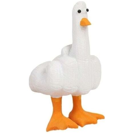 Humorous "Duck You" resin duck statue for home or office – Novelty gift (1/4)