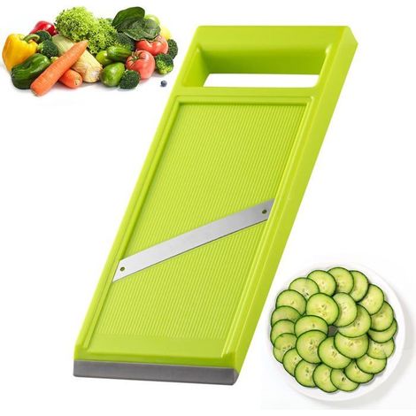 Ecleanfy - Mandoline Portative en Acier Inoxydable, Mandoline à Légumes Portable Lavable au Lave-Vaisselle, avec Poignée Ergonomique (1/5)