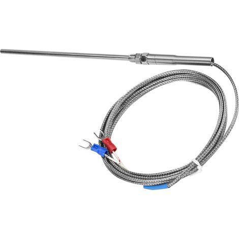 M8 Gewinde Typ K Thermoelement 150 mm Sonde Temperaturfühlerdraht 0-400℃ (2 m)