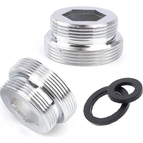 Adaptateur aérateur de robinet, connecteur d'aérateur de robinet standard mâle vers mâle de 22 mm, filtre purificateur d'eau en laiton, adaptateur d'aérateur d'évier de cuisine (M22 - M26) (1/5)