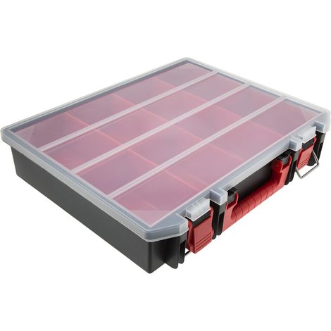 Boite compartimentée RS PRO, 8 Compartiments, Plastique, 91mm x 416mm x 336mm ( Prix pour 1 ) (1/2)