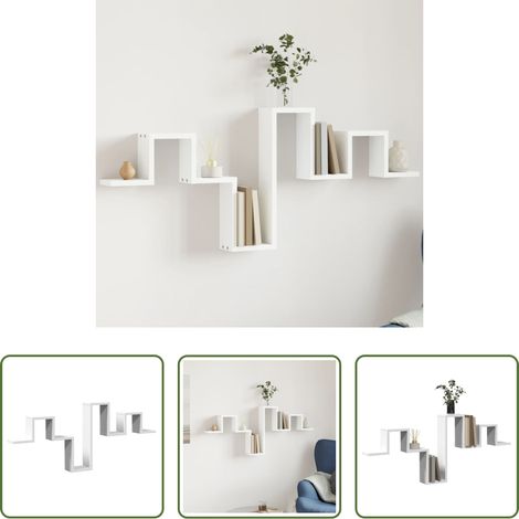 Bücherregal - Wandregal Weiß 104,5x10x43 cm Holzwerkstoff (1/5)