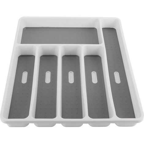 Organisateur de couverts pour tiroir, plateau de rangement pour couteaux et fourchettes, accessoire de cuisine (1/5)