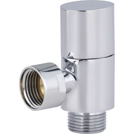 Nt Noyon & Thiebault – Robinet d'arrêt équerre 1/4 de tour 12x17 – Laiton – Raccord mâle et femelle 12x17 – Design ovale pour WC - 4tour (1/4)