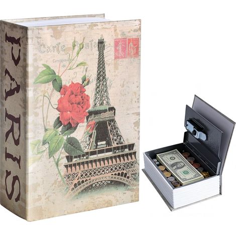 Coffre-fort Portable avec Serrure à Code,18x11.5x5.5 cm Coffre-fort Secret pour Dictionnaire,Coffre-Fort de Livre avec Serrure à Combinaison,pour Registre, Argent, Bijoux, Documents, Objets de (1/5)