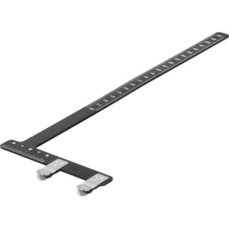 Verstellbarer Bogen L-förmiger Abstandsmesser aus Aluminiumlegierung, schwarz (1/5)