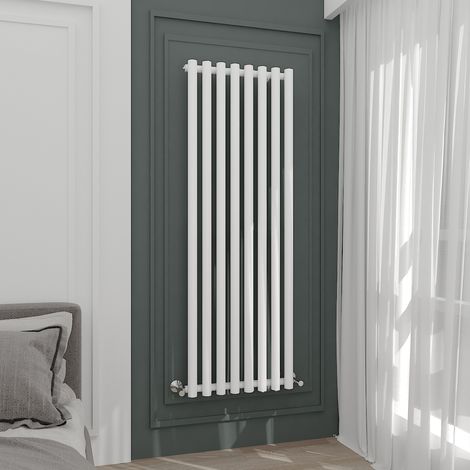 WarmeHaus White 1600x545mm Vertical Radiator Single Round Panel (1/5)