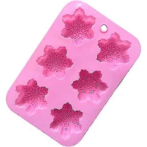 Moule en silicone, flocon de neige, gâteau, fondant, moule de Noël, moule à pâtisserie, chocolat, dessert (1 pièce) (1/5)
