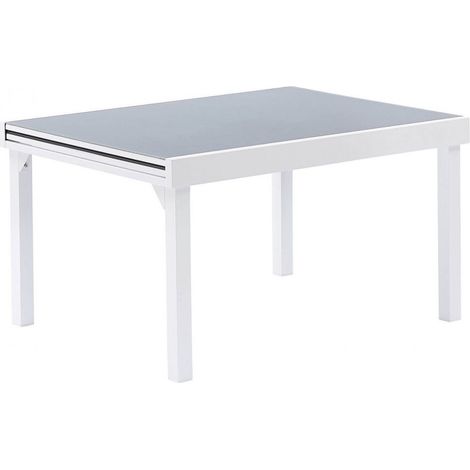 Table de jardin Modulo T 6/10 Full Verre Blanc Wilsa Garden