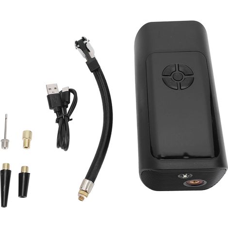 Gonfleur de pneu portable avec lampe de poche 400 lm, gonflage rapide 150 psi, compresseur d'air à affichage numérique LCD 4000 mAh pour voiture, moto, ballon (1/5)