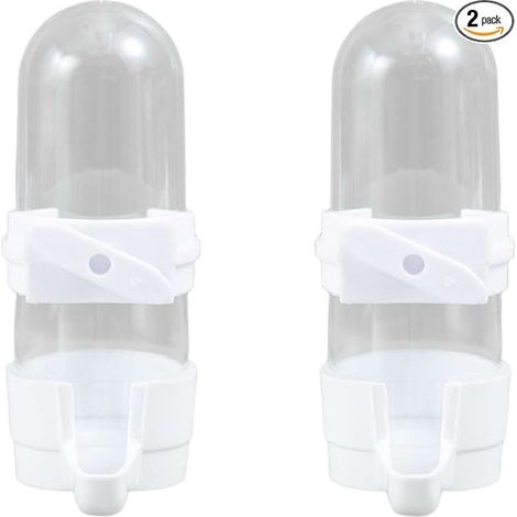 Automatischer Vogelwasserspender für Papageienkäfige, Wasserflasche, Tränke für Papageien, Wellensittiche, Nymphensittiche, transparent (1/4)
