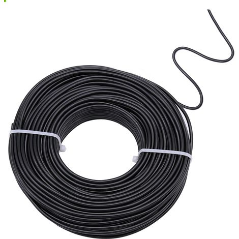 Fil en aluminium noir - 2 mm x 30 m - Flexible - Pour la fabrication de bijoux, bricolage, projets artistiques, fleurisme, pêche, réutilisable (1/5)