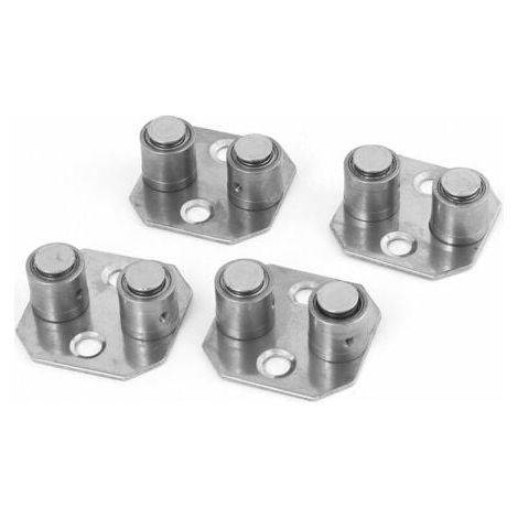 4 Pcs Coulissante Porte Double Arbre Retenue Suspendue Poulie Rail Guide Localisateur (1/3)