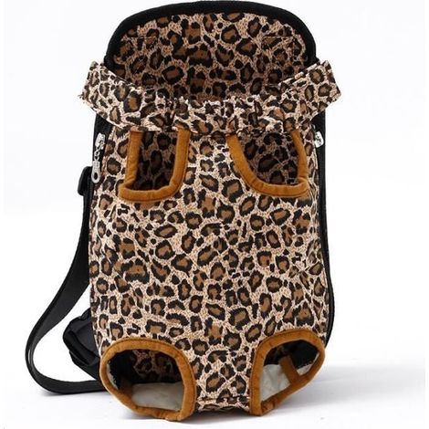(Leopard / XL für 5,5-9 kg) Haustier-Rucksack für Chihuahuas, Teddyhunde, Katzen, Kleintiertransporter (1/4)