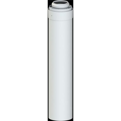 Brötje Verlängerungsrohr konzentrisch K60 KR1000, 1000mm, AL/PPS, Weiß (1/2)
