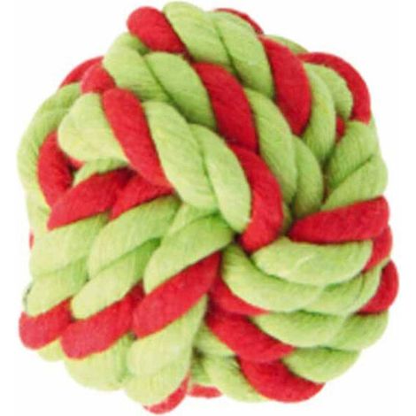 Jouet pour chien « Rope Ball » 7 cm rouge