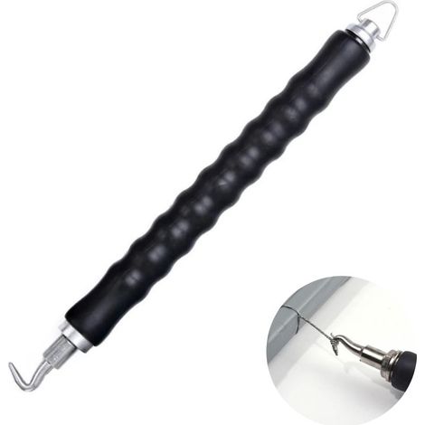 Gancho retráctil semiautomático, retorcedor de alambre, retorcedor de metal con mango suave, adecuado para alambre para reducir la fatiga de la mano (negro) (1/5)