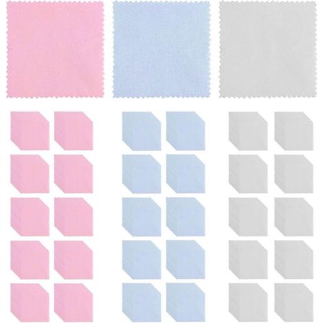 Lot de 300 chiffons de nettoyage pour bijoux, 8 cm, tissu doux pour argent sterling, or, laiton, argenterie, pièces de monnaie, montre