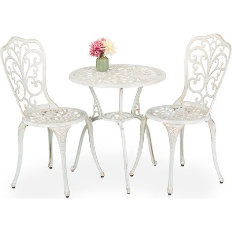 Conjunto de bistró de jardín de 3 piezas: muebles de patio antiguos
