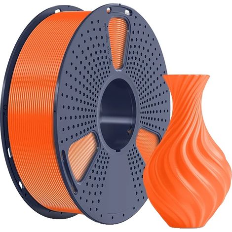 Filamento per stampante 3D, diametro 1,75 mm, materiale biodegradabile, arancione brillante. (1/2)