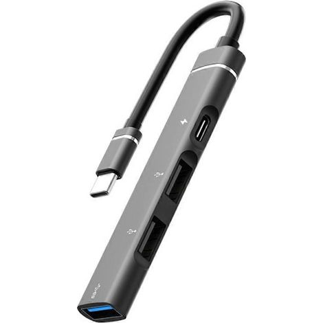 Adaptateur hub USB-C vers USB 2.0/USB 3.0 OTG pour téléphones, tablettes et ordinateurs portables (1/4)