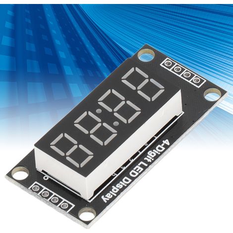Module d'affichage segmenté LED à quatre chiffres de 0,36 pouce TM1637 avec horloge et affichage bleu. (1/5)